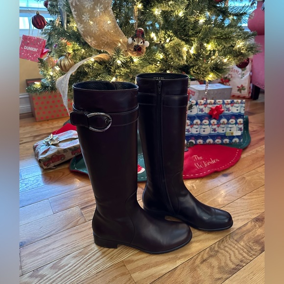 Stuart Weitzman Luxury Leather Boots Size 7 1/2. Made in Spain. - Picture 4 of 11